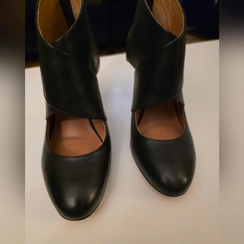 Corso Como Black Winonna Leather Back Zip Shootie Suze 9.5 - Picture 4 of 10
